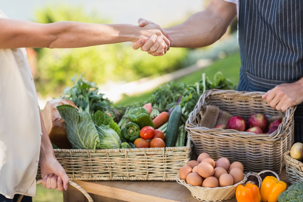 Shopping at your local farmers' market is a great way to thank a farmer.