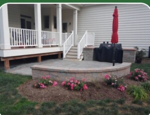 A newly installed patio