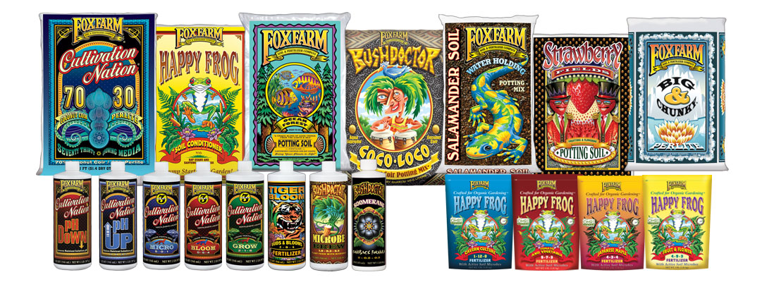 A full product line for FoxFarm Soils and Fertilizers