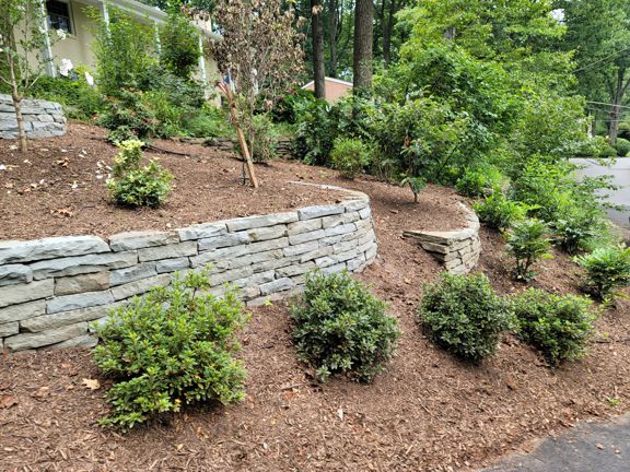 Photo of stone walls and planting