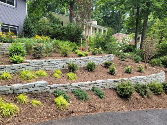 Photo of stone walls and planting